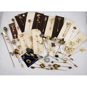 50 Vintage Stick Pins Hat Pins Some Are Signed